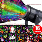 16 Patterns LED Christmas Projector Moving Light Laser Landscape Lamp Indoor Outdoor Xmas Decor